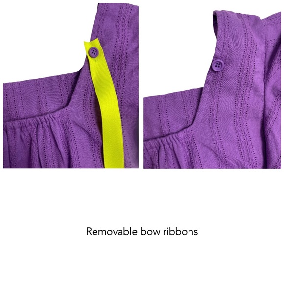 Milibam Purple Square Neckline Tee Blouse NWOT Size 8 Korean Boutique Brand - Picture 6 of 10